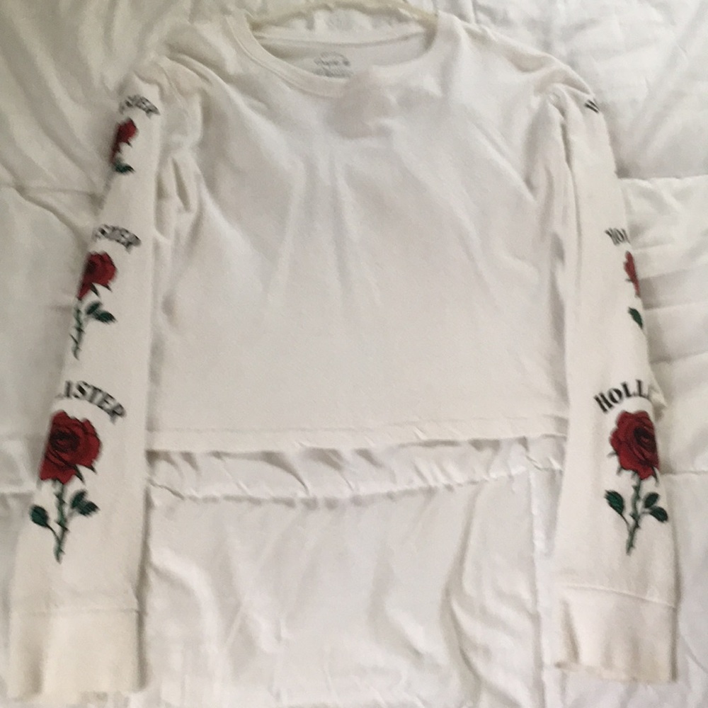 Hollister rose crop top